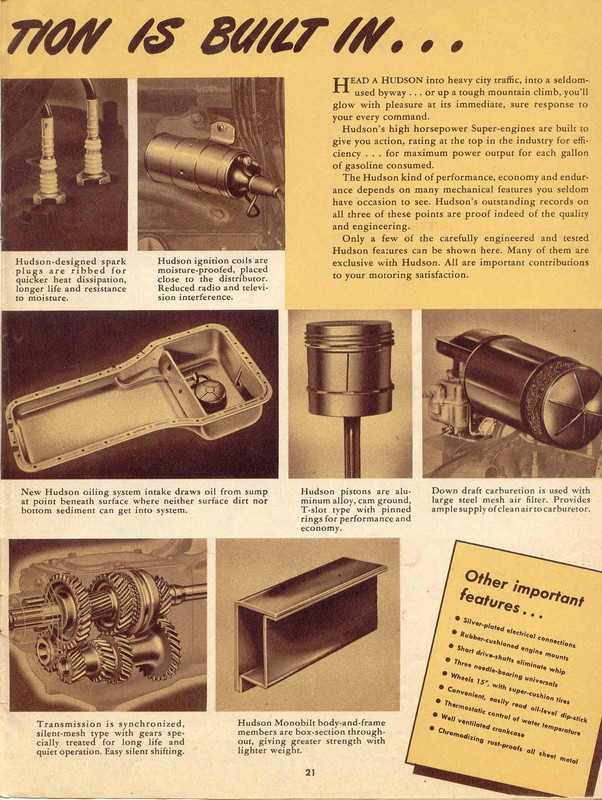 1948 Hudson Information Brochure Page 3